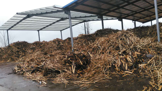 上圖為農林廢棄物秸稈、木屑等